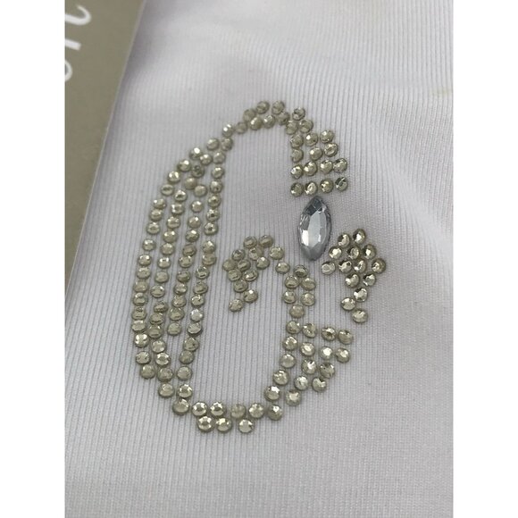 Conte Of Florence Turtleneck Wonens Size Medium White Embellished Apres Ski - Picture 9 of 15